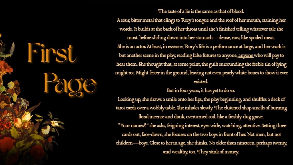 Reid_Bennett_'s tweet image. In celebration of being about halfway through with revisions, here’s a (temporary??) #agentguide to PORTRAITS OF THE DYING!! 
🫀rivals to obsessive lovers
🥀sentient plants 
🔮Renaissance Italy setting 
🕯️dark academia 
💀botanical necromancy
🌙chronic illness and autism rep