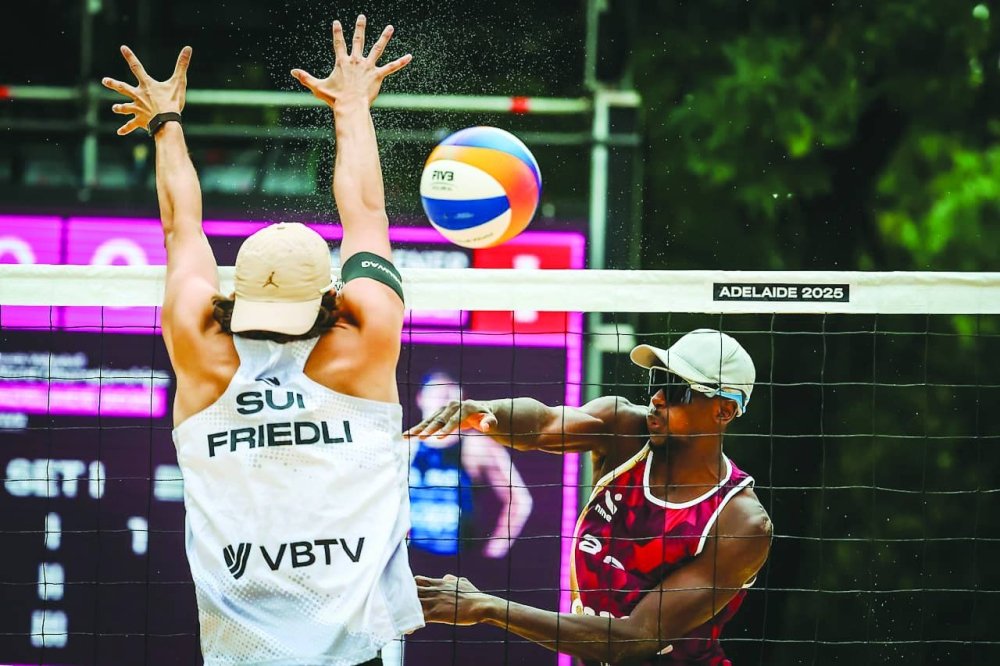 GulfTimes_QATAR's tweet image. Qatar&apos;s #beach_volleyball stars Cherif Younousse and Tijan Ahmed scored their #second win in #Poo_ J of the Beach Volleyball #World_Championships in Adelaide, Australia today.

gulf-times.com/article/715145…
