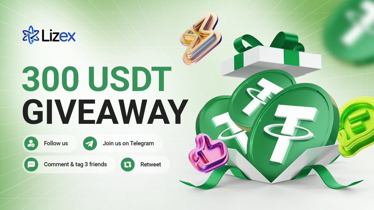 🎁 300 USDT GIVEAWAY! 🎉
To energize the community, we’re launching a 300 USDT giveaway — simple rules, real rewards, and open to everyone! ⚡️

How to join:

✅ Follow @lizex_io
📢 Share this post (retweet)
💬 Leave a comment and tag 3 friends
📲 Subscribe to our Telegram: