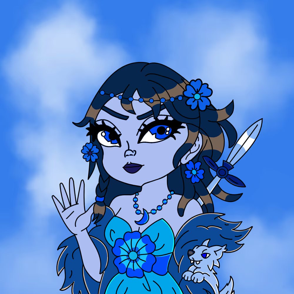 Good evening, everyone. It's just amazing, such colors, I love them 🩵💙🩵💙 Thank you, dear <a href="/FancygirlzNFT/">Fyn 🦦 MINT IS LIVE!🩶</a> , for choosing me as the winner. I am very happy to be part of your family and your art. Guys, don't miss this collection, it's amazing. 😍😍😍