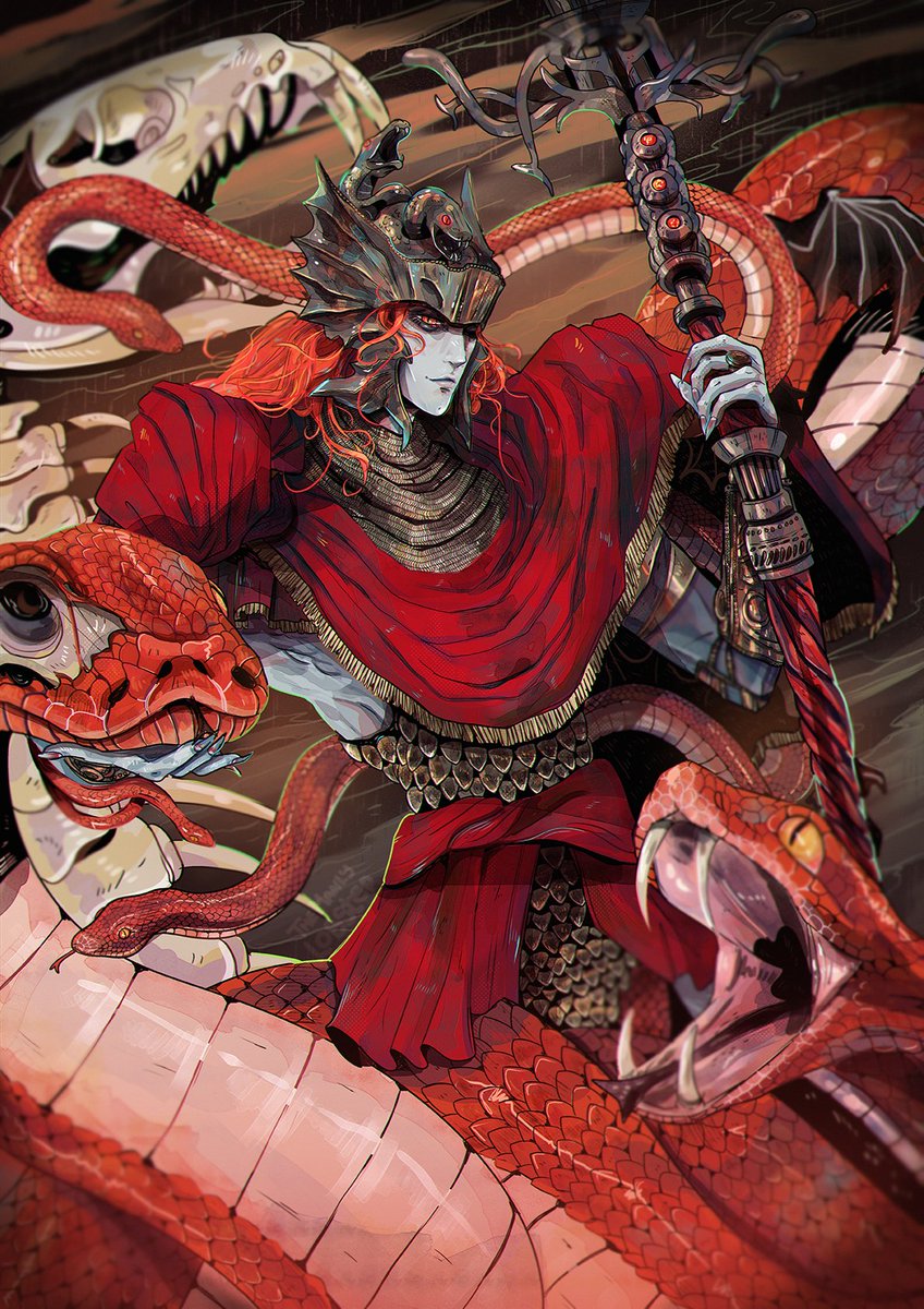 Themanlylobster's tweet photo. 🐍Messssssmer🐍

#messmer #ELDENRING  (´∀｀)ノ https://t.co/Z66MewNXuG