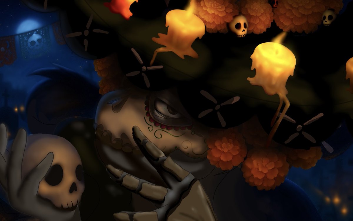 AlexCra87034744's tweet photo. Será que vuelvo a Twitter ? No se gente, que les parece mi dibujo del día de los muertos #DiaDeMuertos #art #ofrenda #السعوديه_العراق https://t.co/2Wb2aj6H0S