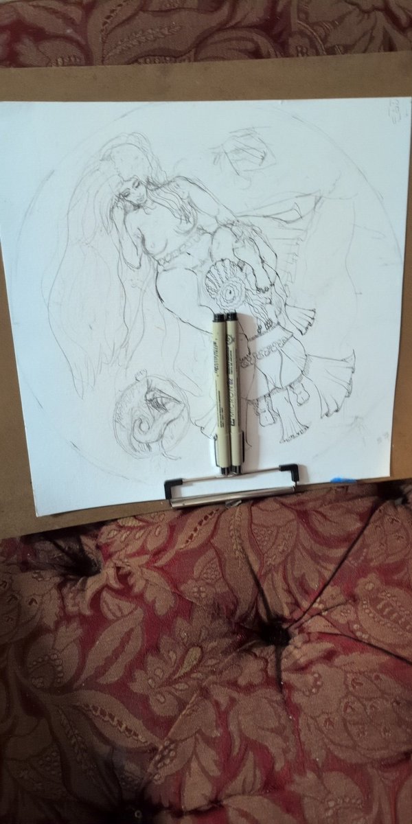 Currently inking an odd commission. I have many varied tastes, what you would call a Renaissance Courtesan.

Think darling, you could own a piece of your own art, something to hold in your hands, something I made just for you. 

Just ask the Goddess with 👛 in hand. 🐷, oink