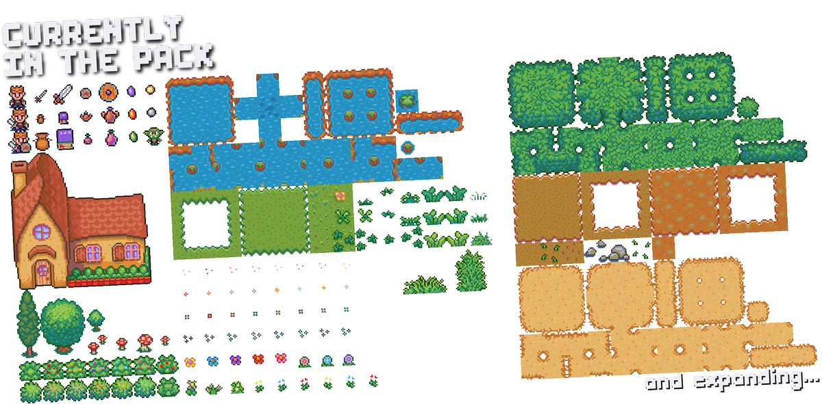 Tolee_Mi_GmDsgn's tweet photo. SPECIAL OFFER 20% OR 40% OFF
https://t.co/bn9bOTCpa8
Grab all my ASSET PACK  projects only at  $2 each for the next 10 days
Or ALL OF THEM at once in a bundle at $6 (you save $2 more - totally $4)

#pixelart #gamedev #16x16tileset #gameassets #unity2d #rpgmaker #godot #iniedev https://t.co/A8uhd5Bb9N