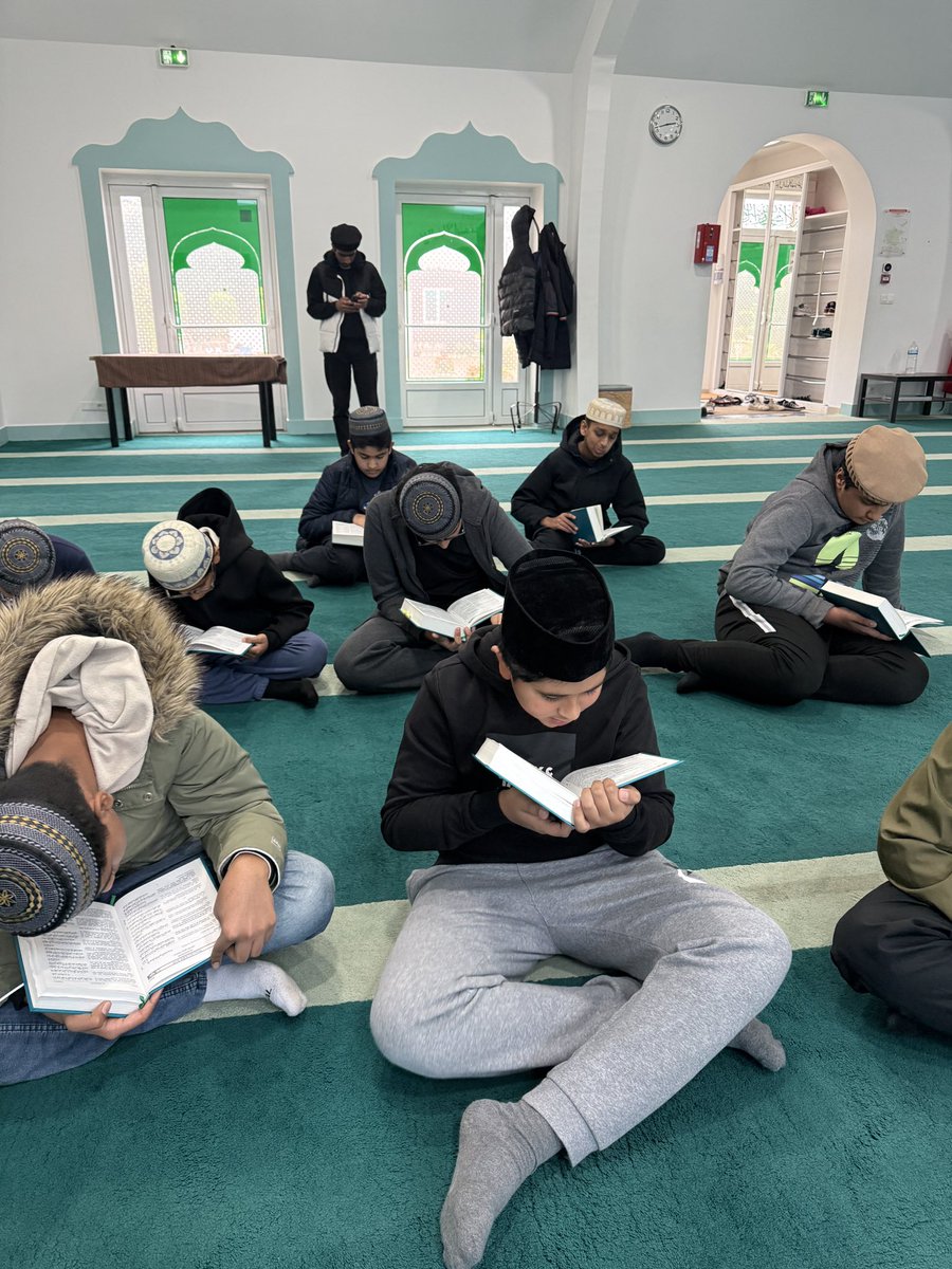 umarjoya90's tweet photo. Atfal-ul-Ahmadiyya France – Weekly Class 🌙
Our Atfal learned about Islam, the Holy Quran, and Namaz today.
Alhamdulillah, their enthusiasm was inspiring. 
May Allah bless their learning.

#AtfalulAhmadiyya #Ahmadiyya #Islam #Quran #Namaz #Tarbiya https://t.co/UEpRbXPIhq
