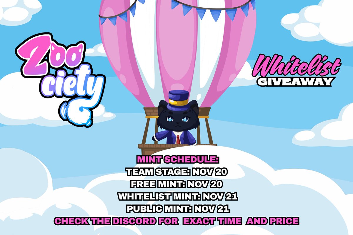 🎉 ZOOCIETY WHITELIST GIVEAWAY 🎉

🦊 5 Whitelist spots 
🦊 Each winner will also get either Fisher Barney or Maggie

How to enter:
☑️Like &amp; Repost 
☑️Follow <a href="/jabellz/">jabellz</a>, <a href="/ZoocietyNFT/">ZoocietyNFT</a> &amp; <a href="/AltheasLegends/">Legends of Althea</a>
☑️Tag friends
☑️Comment your ronin address (No RNS)

Ends in 24 hrs