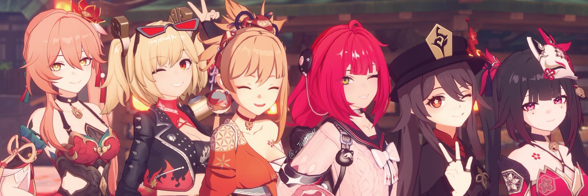 📸
#guinaifen #burnice #yoimiya #yuzuha #hutao #sparkle