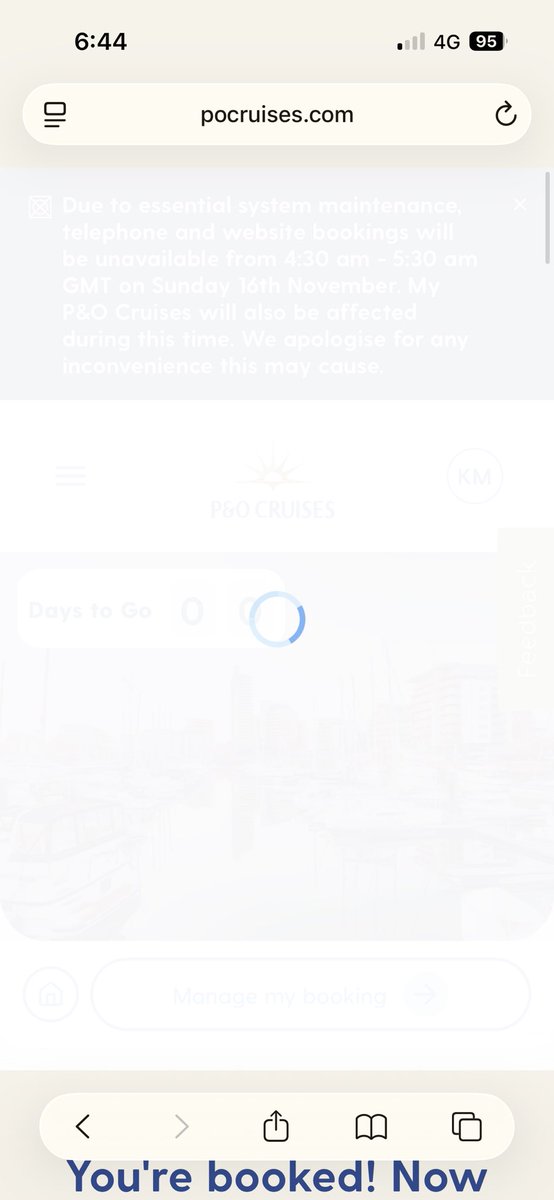 NITSWNorris's tweet photo. @pandocruises your website on a mobile device is absolutely awful🫠🫠 trying to load up the site to book excursions for January and constantly get this every time https://t.co/CmZTE1CWBb