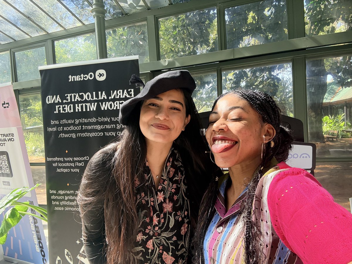 the gorgeous Uswah at the octant booth at <a href="/shefiorg/">shefi.eth (💫,💫)</a> summit 🇦🇷