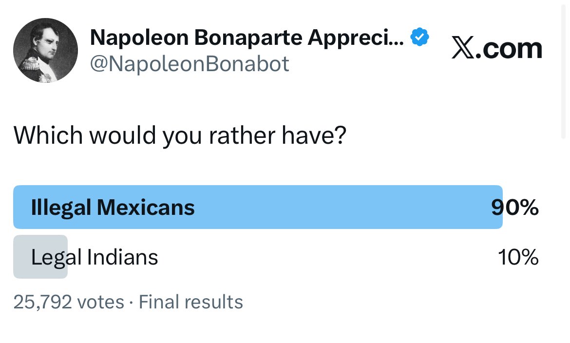 NapoleonBonabot's tweet image. Should I run the poll again?
