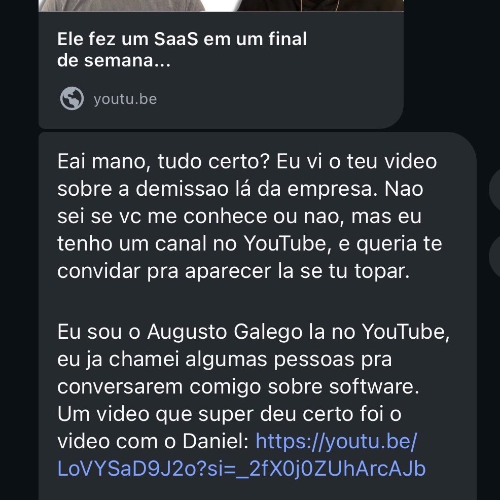 omarcusdev_'s tweet image. e eu que vi só agora que o @RealGalego me mandou essa mensagem no dia 09 de dezembro do ano passado

eu tava num momento bem bads apos demissao e deixei de ver muitas mensagens, triste eu nao ter participado dessa, mas fiquei muito feliz de pensar que hoje faz 1 ano que aquilo…