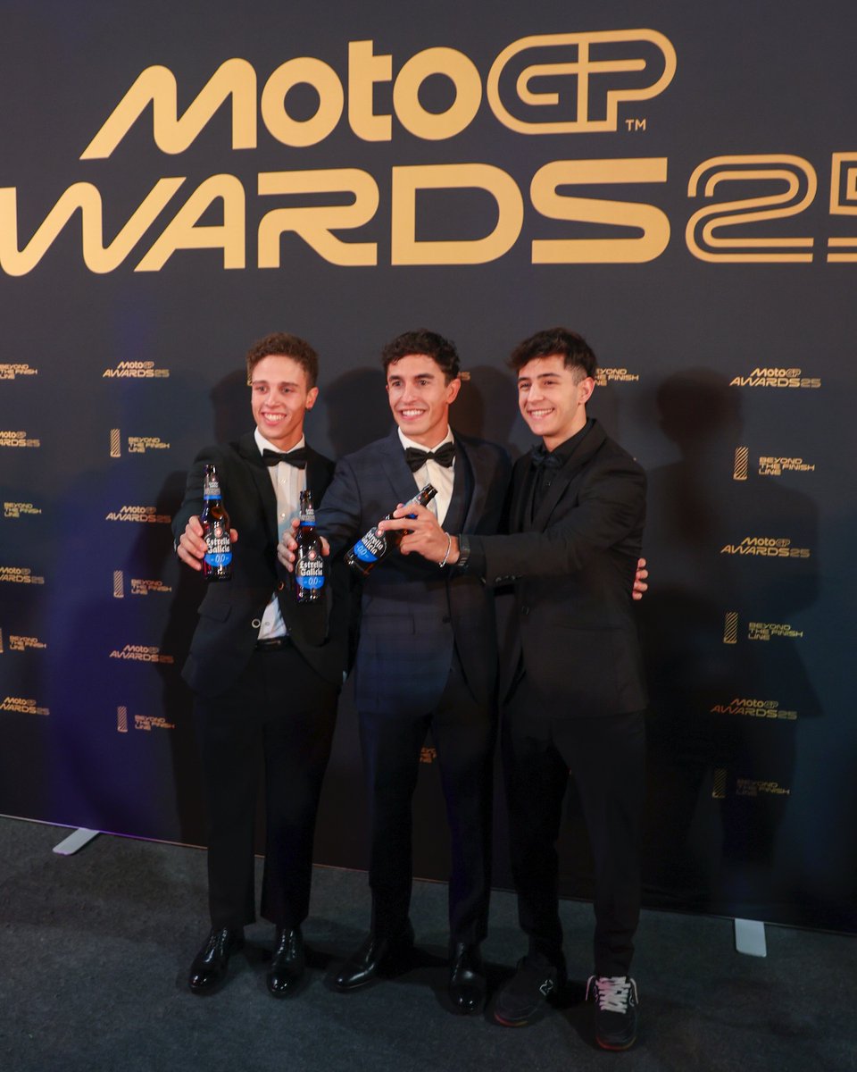Cheers to our 3 World Champions 🍻

#MotoGP | #MotoGPAwards25