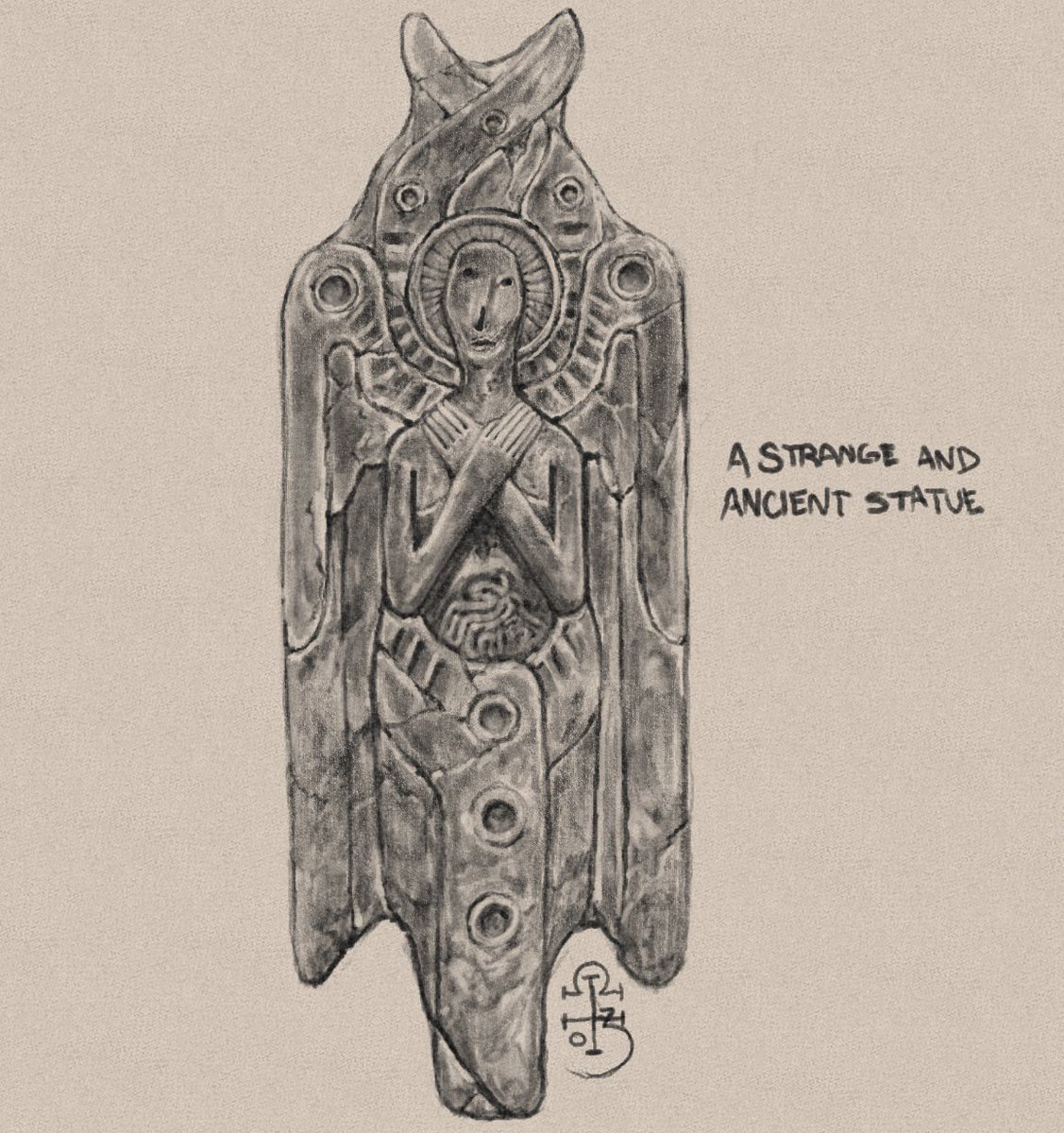 OmegaBlackArt's tweet image. “An unidentified stone found in thawing permafrost has been dated to a period predating known bipedal human ancestors, researchers say.”