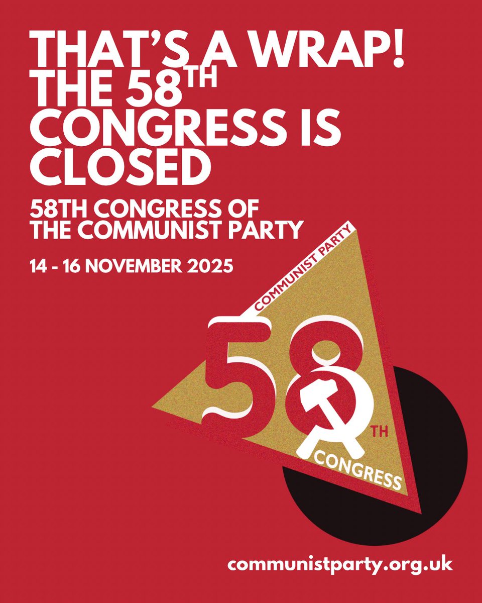 It’s been a fantastic weekend for debate and discussion - the path for the next 2 years is clear. Build the future. Build the Party #CP58

Report, pictures and EC announcement to follow.