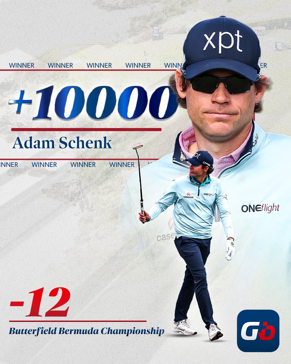 Golfbet's tweet image. Battling the wind and +10000 odds!

Adam Schenk earns his first TOUR win in Bermuda 🏆