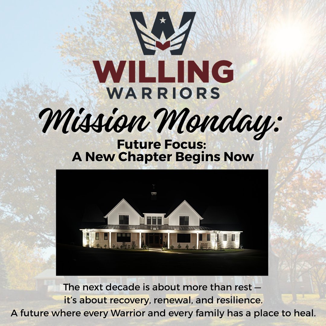 SOWW_va's tweet photo. #MissionMonday: Future Focus: A #NewChapter Begins Now. Together, we can shape what comes next.

#Veterans #WillingWarriors #SupportOurTroops #VeteranSupport #WarriorRetreat #HaymarketVA #PrinceWilliamCounty #NOVA https://t.co/QIgrhNmFFP