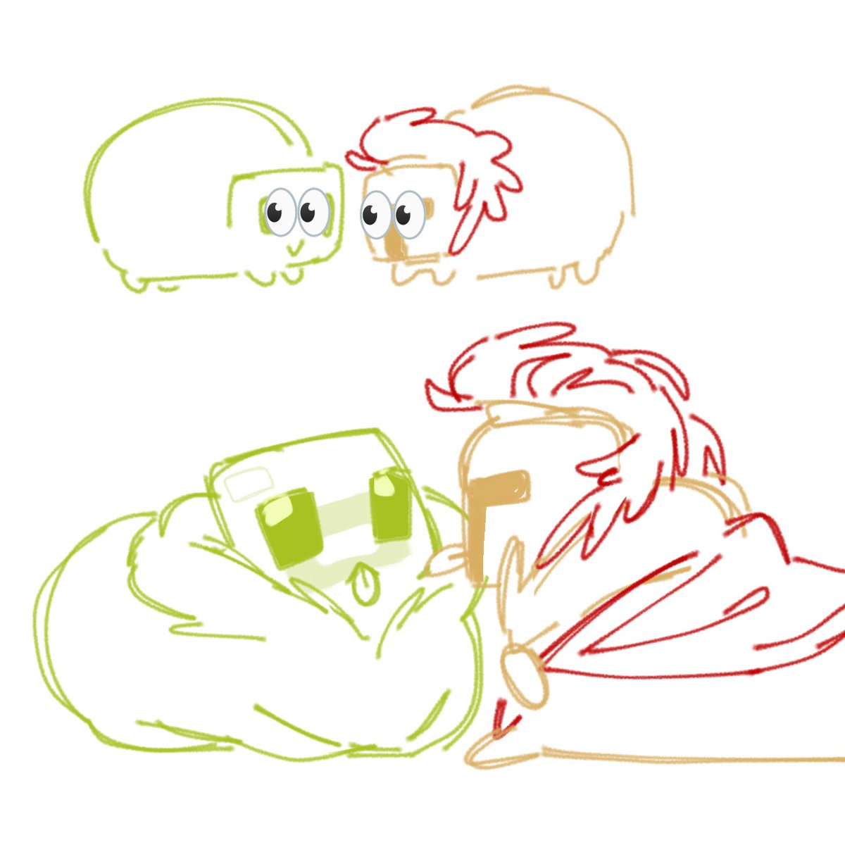 HackerStreet2's tweet image. Request also lowkey me n twin 🌹🔋
I will draw them like this more this isn&apos;t the last time

#averythemayo #d3rlord3 #slimeknight #sfawtde