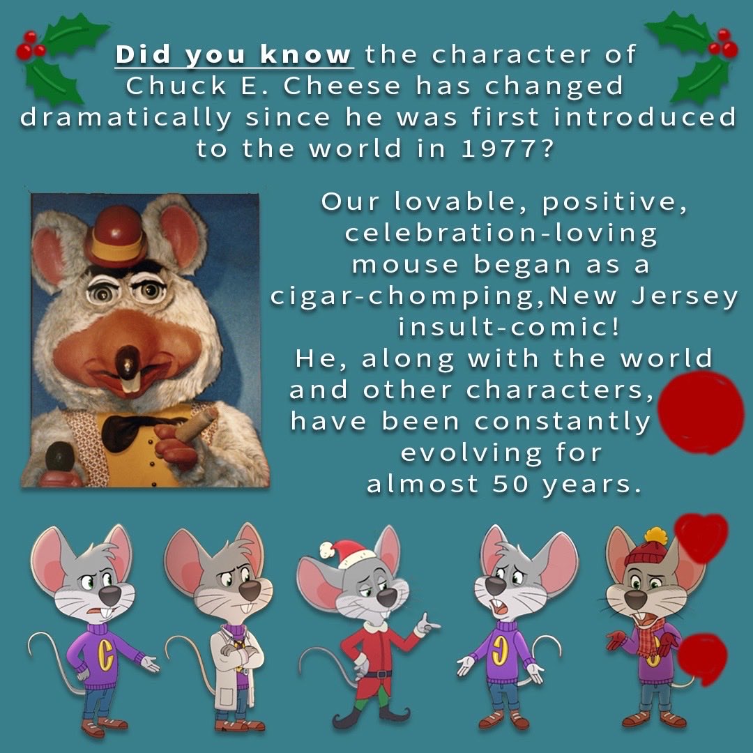 zacmoncrief's tweet photo. Check back tomorrow, I’ll post something new every day till the premiere- and yes, please follow so you don’t miss any of the fun! #chuckecheese #CHRISTMAS #animation #christmascountdown #nathankress https://t.co/EoIm7bAkl8