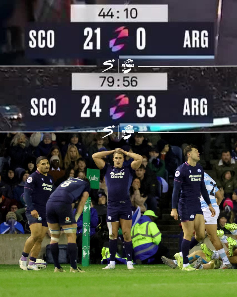 audas_vanschoor's tweet photo. Argentina just rewrote the script! Down 21-0, they stage an epic comeback vs Scotland 🙌
#Pumas #QuilterNS #Rugby #ScoVArg https://t.co/U9J6z5oJBn