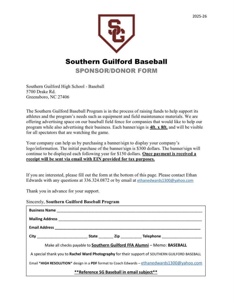 Southern Guilford Baseball tweet media