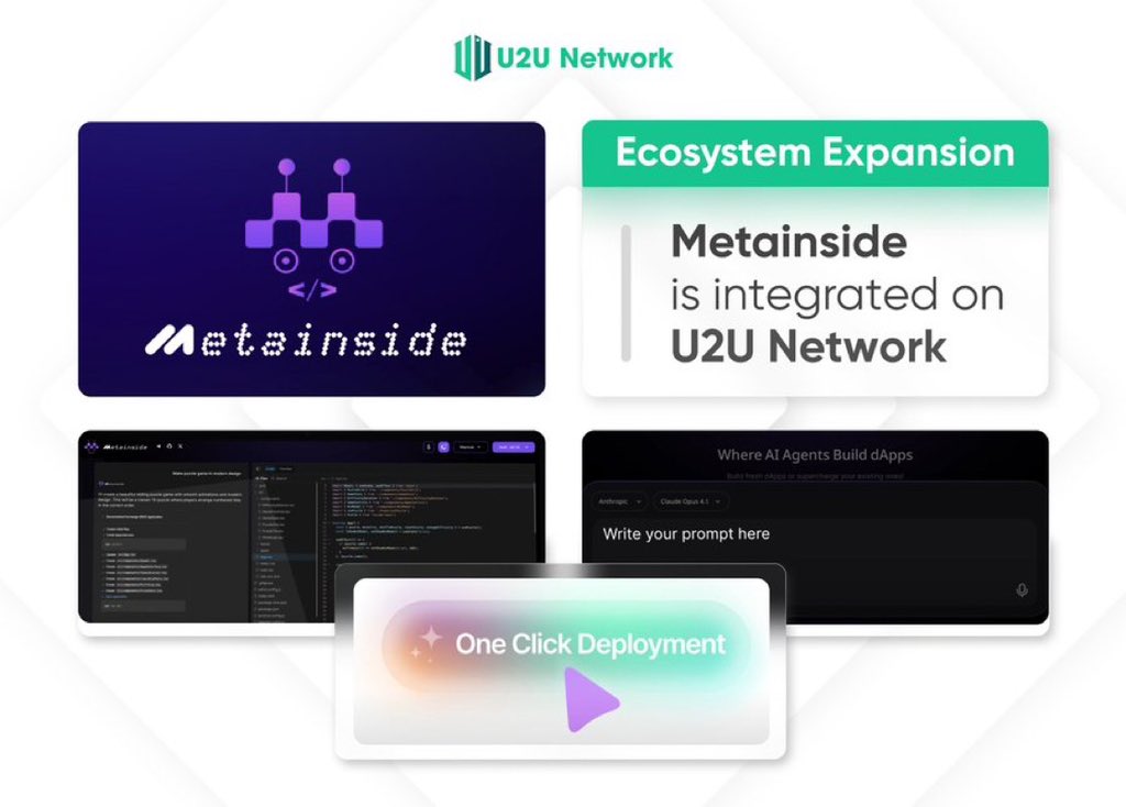 EbbyPrecious's tweet image. ~MetaInside and U2U are as good as weeks of work turned into minutes of AI orchestration.
Anyone can build, deploy, and innovate, dev or not.

Welcome to the new era of creation, where innovation begins with a single prompt.

#U2U #MetaInside #AIForDev #Web3 #dApp #Blockchain
