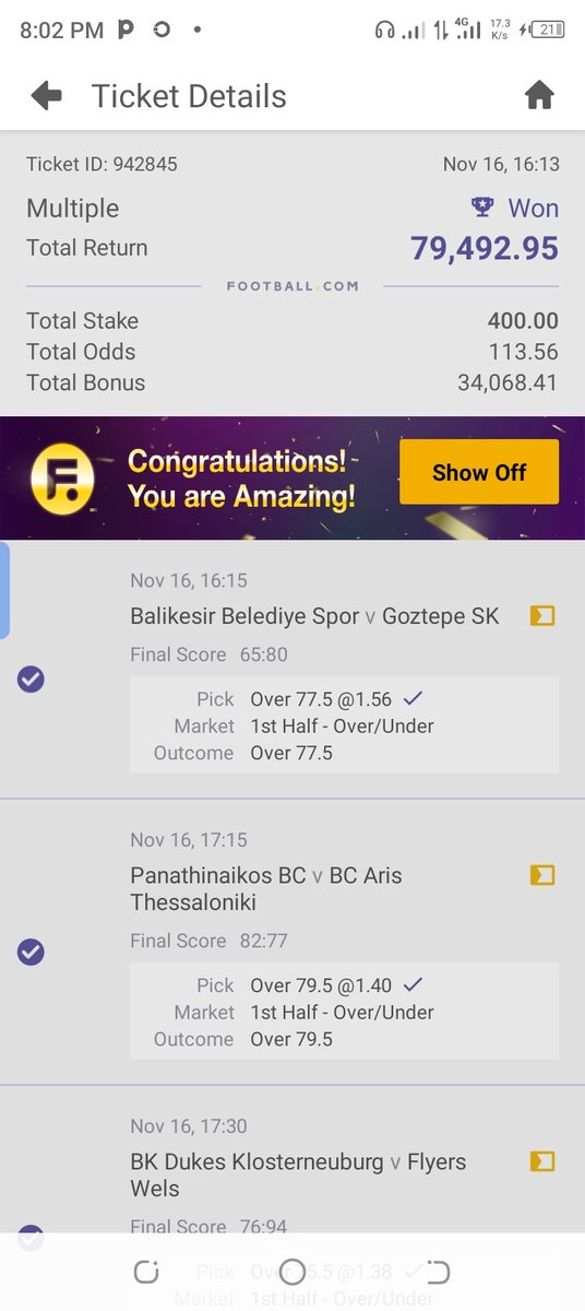 <a href="/JONERO10/">JONERO♏♂️</a> boss I always say you are the best... 
may almighty Allah continue to give you wisdom and knowledge to pick the best for the street.... 
u are the one in a millions