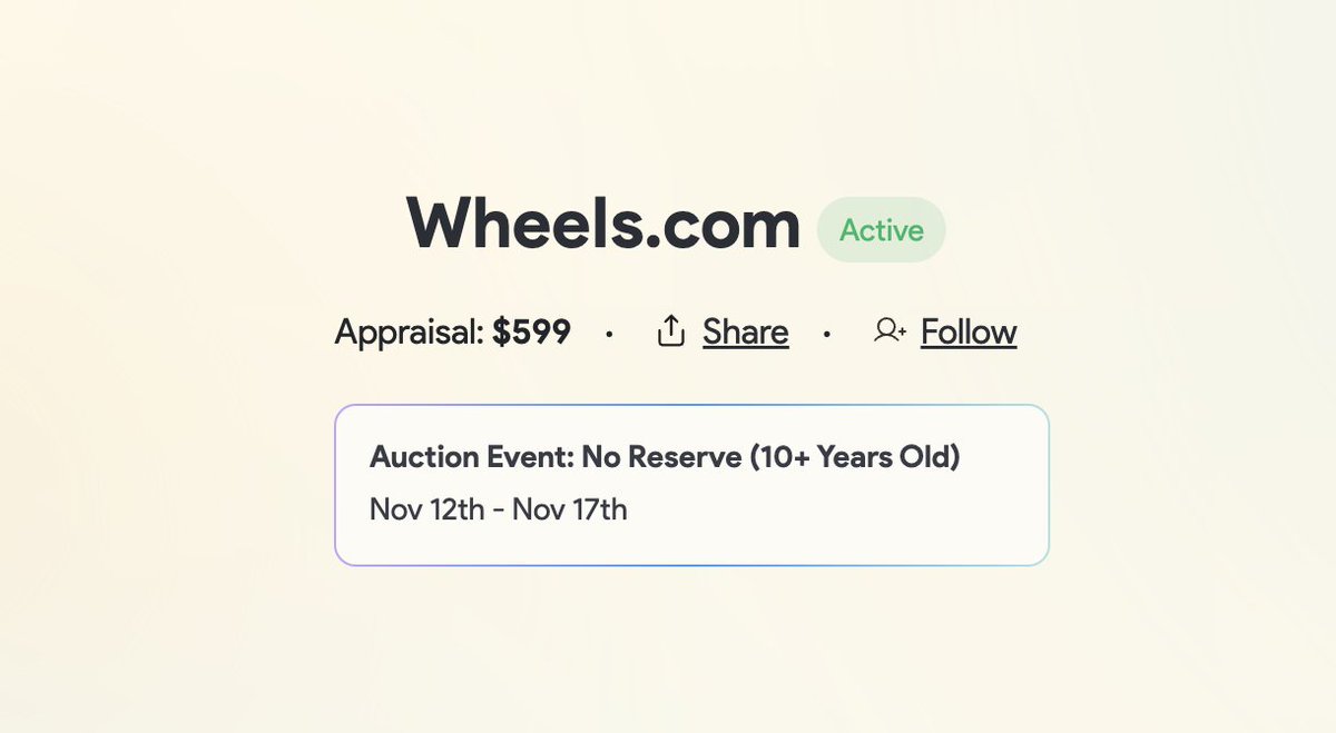 ShaneCultra's tweet image. Hey @atomHQ and @darpanmunjal 

You need to take this auction down or not let the seller use a capital i to make is look like Wheels. The name is Wheeis .  Using a bad logo and the small i.   

Auctions are tough enough without deception 

atom.com/domain-auction…