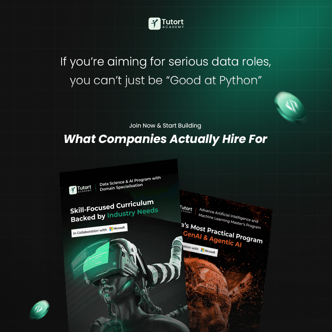 tutort_academy's tweet image. The one skill most data scientists overlook? Clear communication. You can build the best model, but if stakeholders can’t understand it, it won’t matter. Master storytelling with data — it changes everything. 📊✨

#DataScientist #TutortAcademy #technology