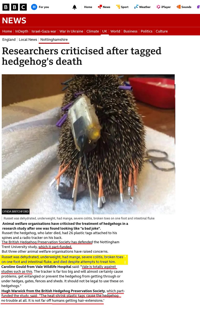 <a href="/FreeArturo2/">Save Our Wildlife 🦔🦊🦡🐻🦒🐘🦏🐬🦅🐝🐶🐱</a> <a href="/MillieOTLFP/">Millie🐾🌈#oneforallandallformillie 🐾🌈</a> <a href="/FredTedOlga/">Fred & Ted</a> <a href="/TourGuideTed/">🇺🇦TourGuideTed©🧸🏳️‍🌈🐦🇪🇺</a> Thank you. That's absolutely correct. 
They use donations to perform controversial experiments on hedgehogs.
<a href="/TourGuideTed/">🇺🇦TourGuideTed©🧸🏳️‍🌈🐦🇪🇺</a> You may not be aware of this, but anyone giving you money needs to be made aware of what they are helping to fund: