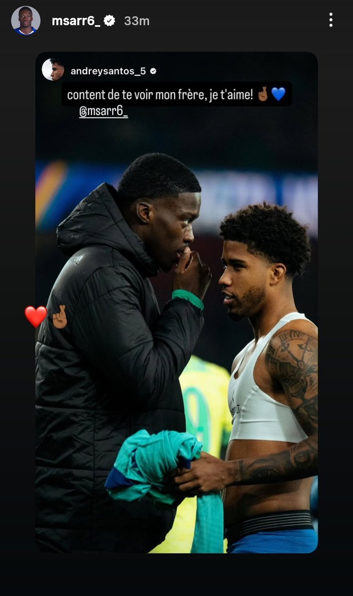 Santos &amp; Sarr on IG 🫂
