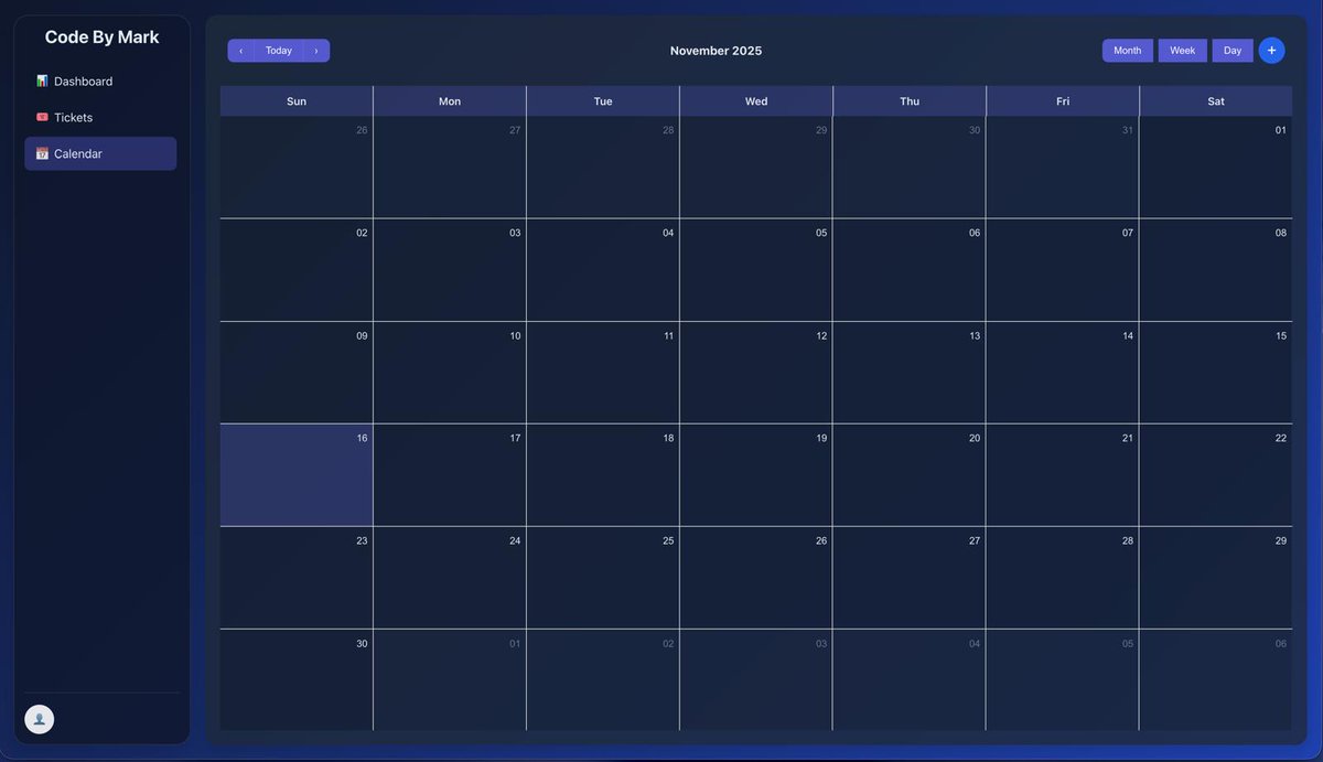 codebymark's tweet photo. Wanted a “Code by Mark” hub, so I built my own dashboard from scratch 👨‍💻. Still early days, but it’s shaping up nicely. #reactjs #django #dashboard #webdevelopment #codingjourney https://t.co/iaJI00fxq5