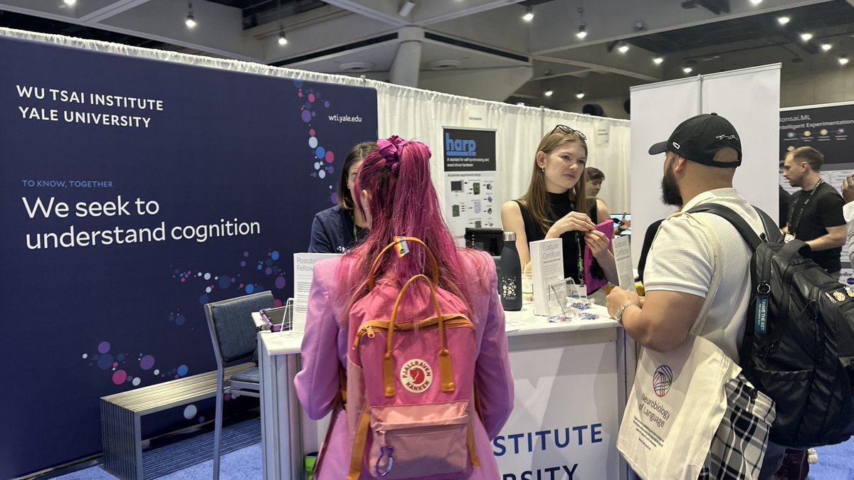 WuTsaiYale's tweet photo. Visit WTI at booth #3427 to meet researchers from the biological, psychological + computational sciences, plus learn about our open faculty positions, fellowship programs + state-of-the-art research facilities. Scan your badge for some excellent Yale swag!

#KnowTogether #ScienceAtYale #SfN25
