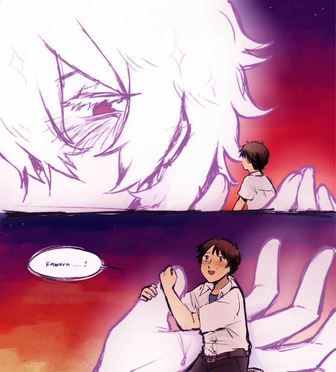 have you been here the whole time....? #neongenesisevangelion #kawoshin