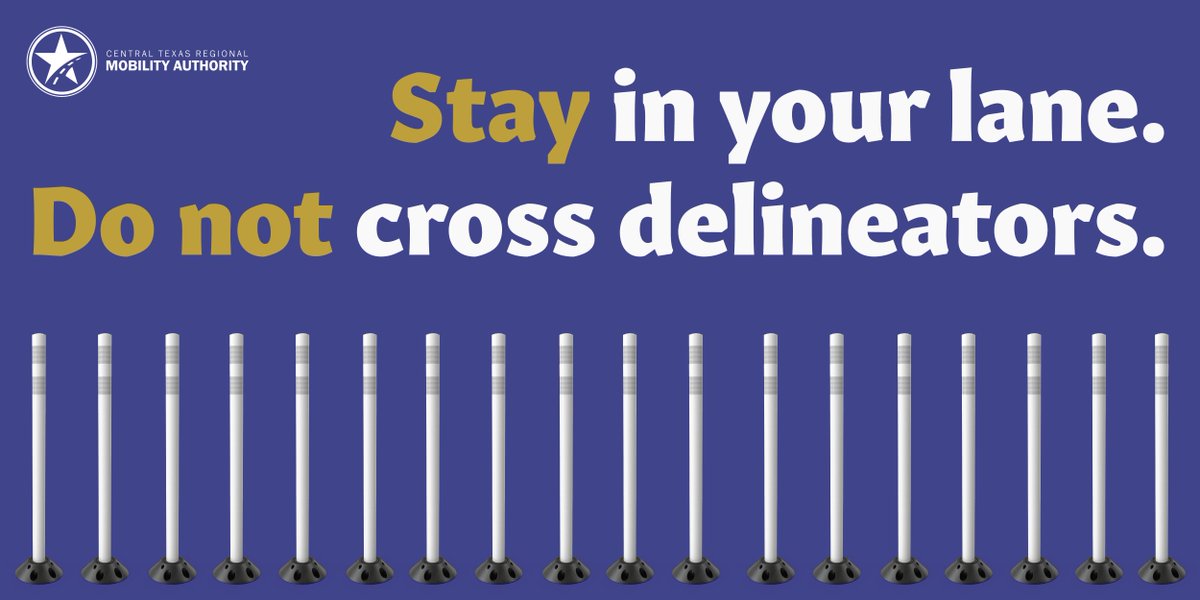 Delineators are there to guide traffic and protect drivers. Keep everyone safe by not crossing them.