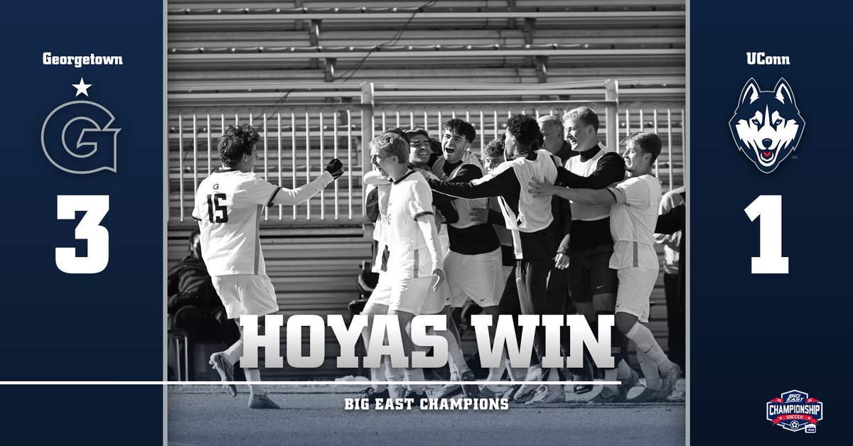 GUHoyasMSoccer's tweet image. CHAMPS!🏆

#HoyaSaxa #HoyaBold