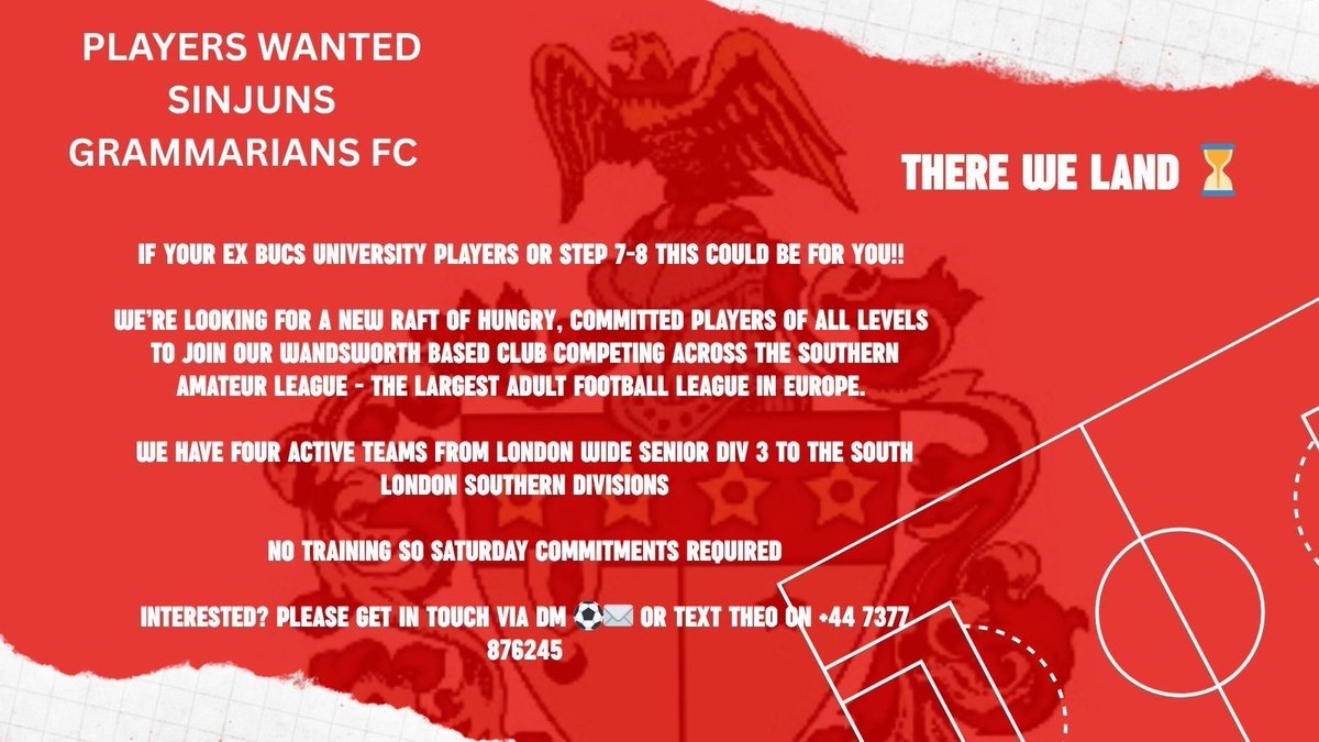 FreeAgentsFC's tweet image. Contact @SinjunsFC ⚽️