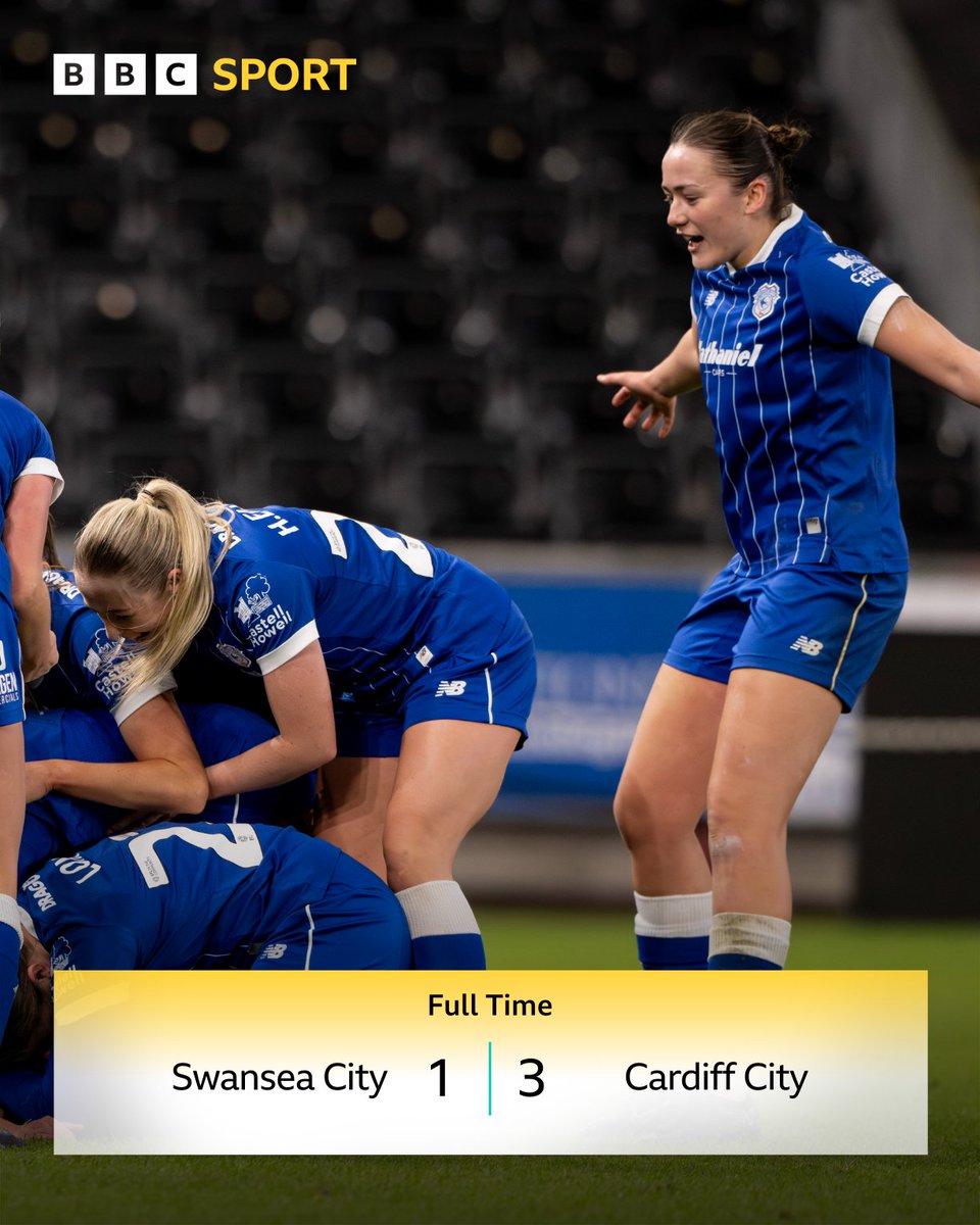 Cardiff City extend their lead at the top of the Adran Premier table 👏

#BBCFootball