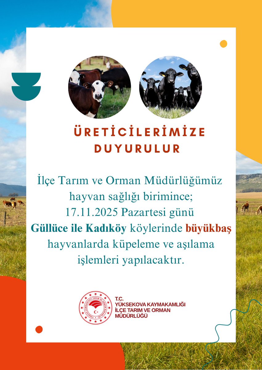 Hayvan sağlığı birimince; 
çalışmalarımız devam ediyor…

<a href="/ibrahimyumakli/">İbrahim Yumaklı</a> <a href="/TR_HAYGEM/">Hayvancılık Genel Müdürlüğü</a> <a href="/mvet73/">Murat inan</a>