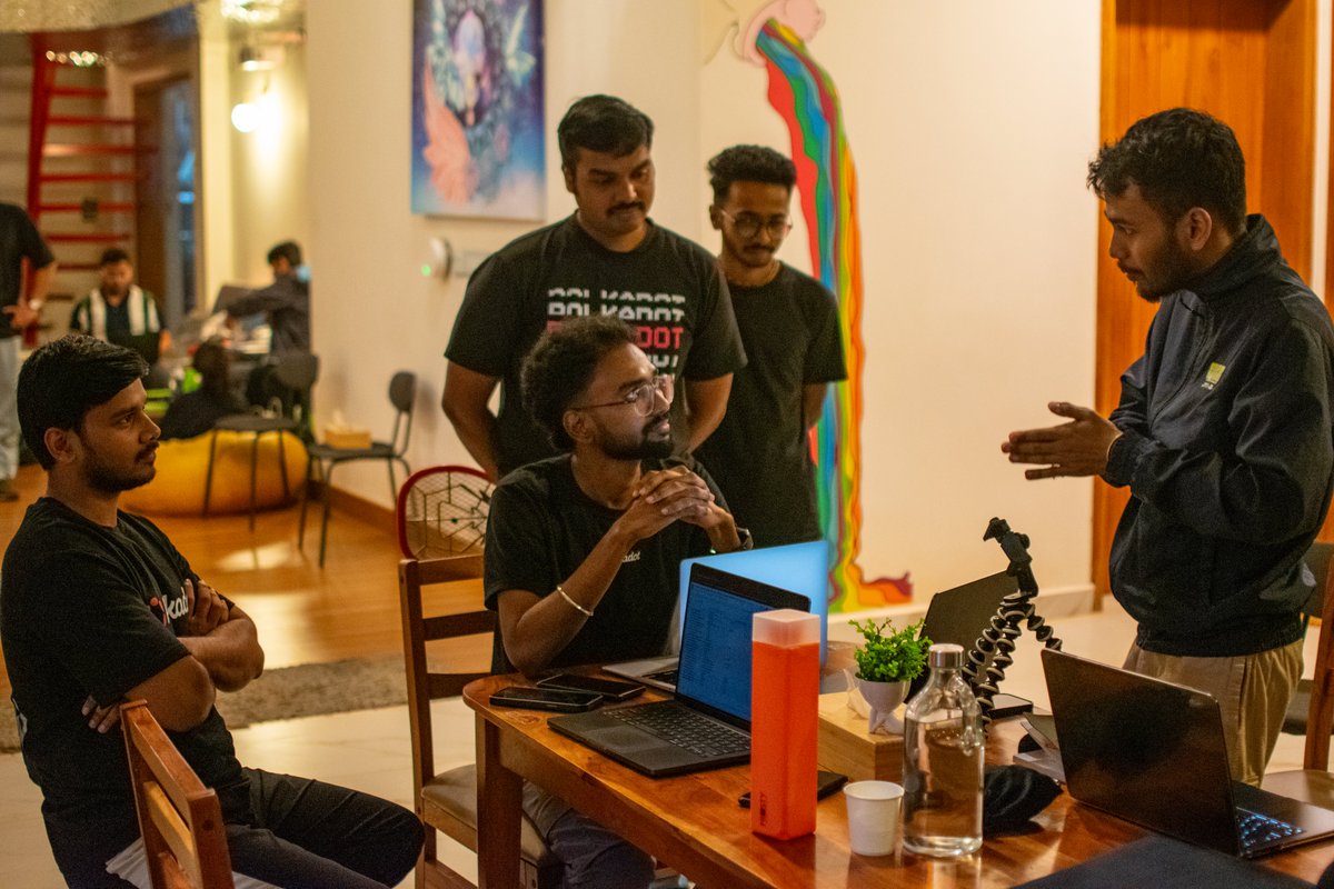 Edgetributors's tweet image. Day 2 of @Polkadot Road To Sub0 BLR Hackerhouse was all about curated mentoring for all the 13 selected teams. 

Builders sharpening their skills and getting the guidance they needed to push their projects forward in this final sprint! 🚀

#RoadToSub0 #PolkadotParty