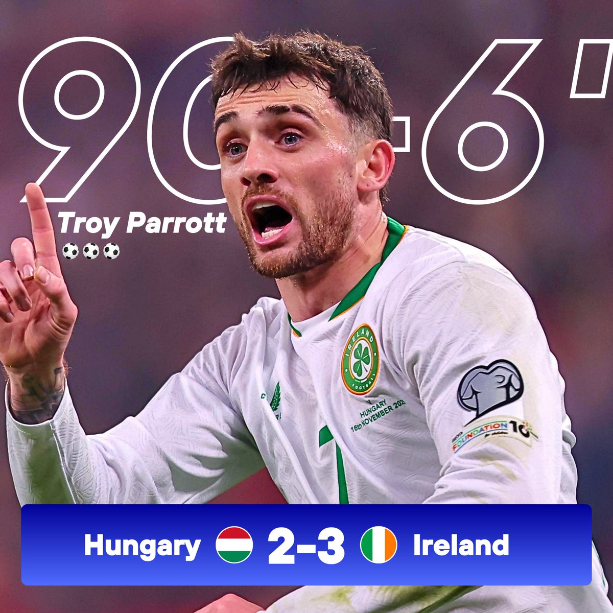 LFStreams2's tweet image. A Troy Parrott hattrick to save the day for the Republic of Ireland!!

#HUNIRL #WorldCupQualifiers #LFS
