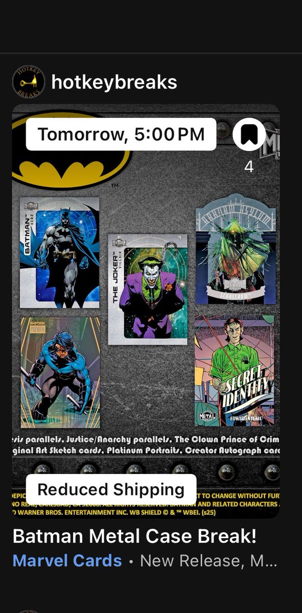 Spots are LIVE for our first ever Metal case break and it’s BATMAN! 
Hope to see you there, and tonight for a VeeFriends single sale!