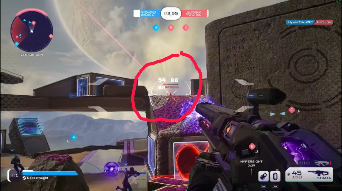 GERESantos4's tweet image. @Splitgate To have a more fluid and fun experience in #Splitgate 2, we need floating damage feedback!
​Knowing the exact damage of my weapon gives me “safety to advance” or retreat, it helps a lot in gameplay, you have the exact range for each weapon, feedback fluctuating damage