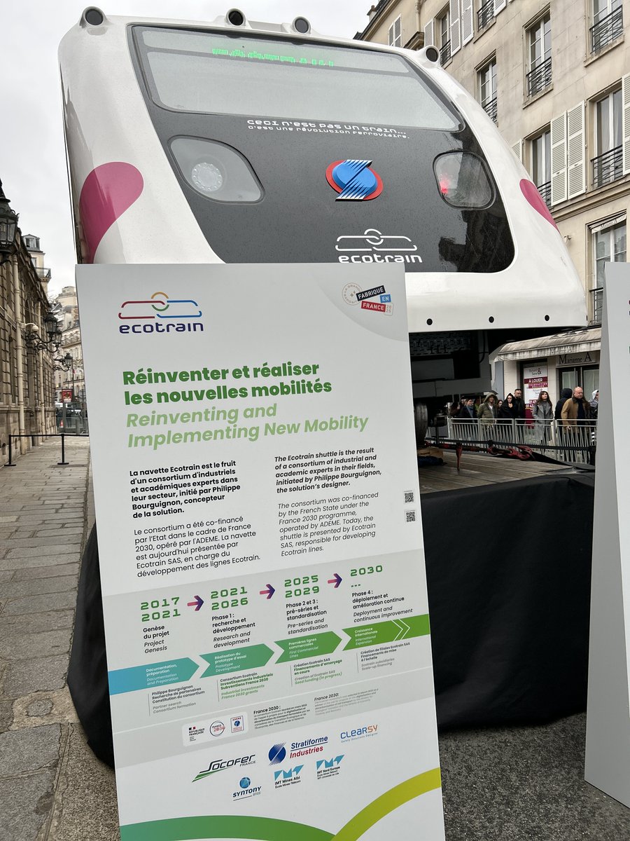 P_Krawczak's tweet photo. 🚆Parmi les produits à l’honneur, impossible de rater la navette ferroviaire #Ecotrain intelligente et ultra-légère en composites à fibres de lin.

Among the highlighted products, the smart and ultra-light Ecotrain shuttle made of flax-reinforced composites stood out unmistakably https://t.co/eOsgqTVpAb