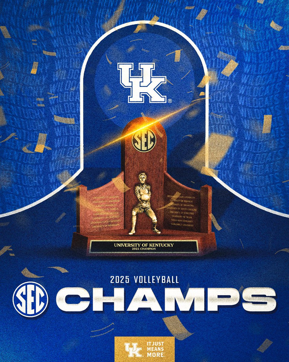 🏐 2025 SEC VOLLEYBALL CHAMPIONS

😺 <a href="/KentuckyVB/">Kentucky Volleyball</a> 

#SECVB x #ItJustMeansMore