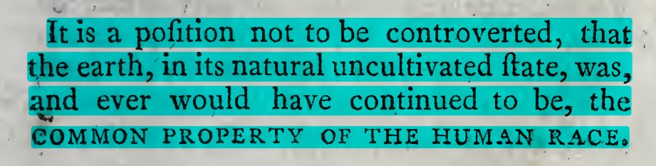 Thomas Paine's 1797 pamphlet "Agrarian Justice" is a beautiful example of there being nothing new under the sun. Thanks <a href="/partialtruth/">willy denner</a> for sharing this gem!