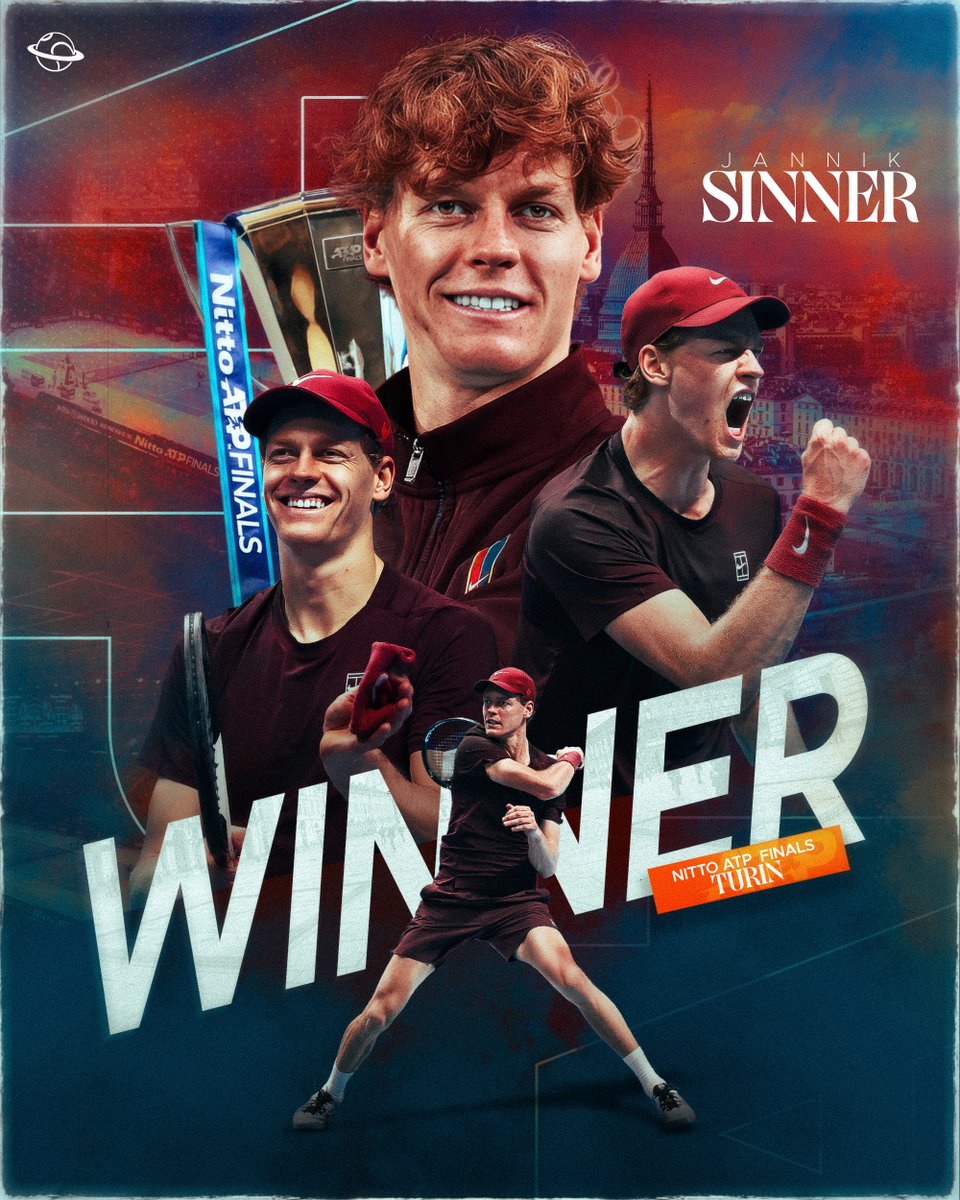 SINNER CHAMPION AU MASTERS 🇮🇹

Jannik Sinner s'impose contre Carlos Alcaraz en finale (7-6, 7-5) et décroche son 24e titre, le deuxième aux #NittoATPFinals ⭐️

Il devient le plus jeune joueur à défendre son titre au Masters depuis Roger Federer en 2004. 🏆