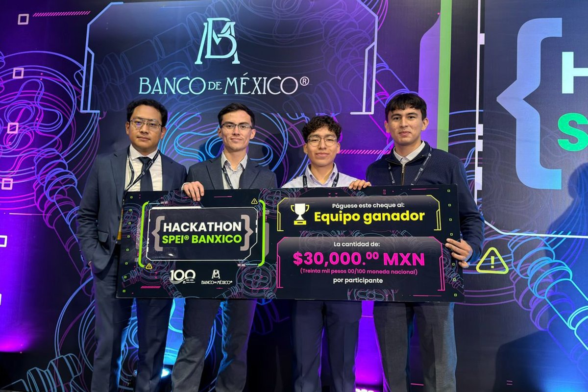 BUAPoficial's tweet image. Estudiantes de Computación de la BUAP ganan en “Hackathon SPEI® Banxico”.

Proponen una metodología para que las Pymes conozcan su huella de carbono.

ℹ️ Más información aquí: ow.ly/nhAX50Xso3R

#BoletínBUAP #BUAP #OrgulloBUAP #EstudiantesBUAP