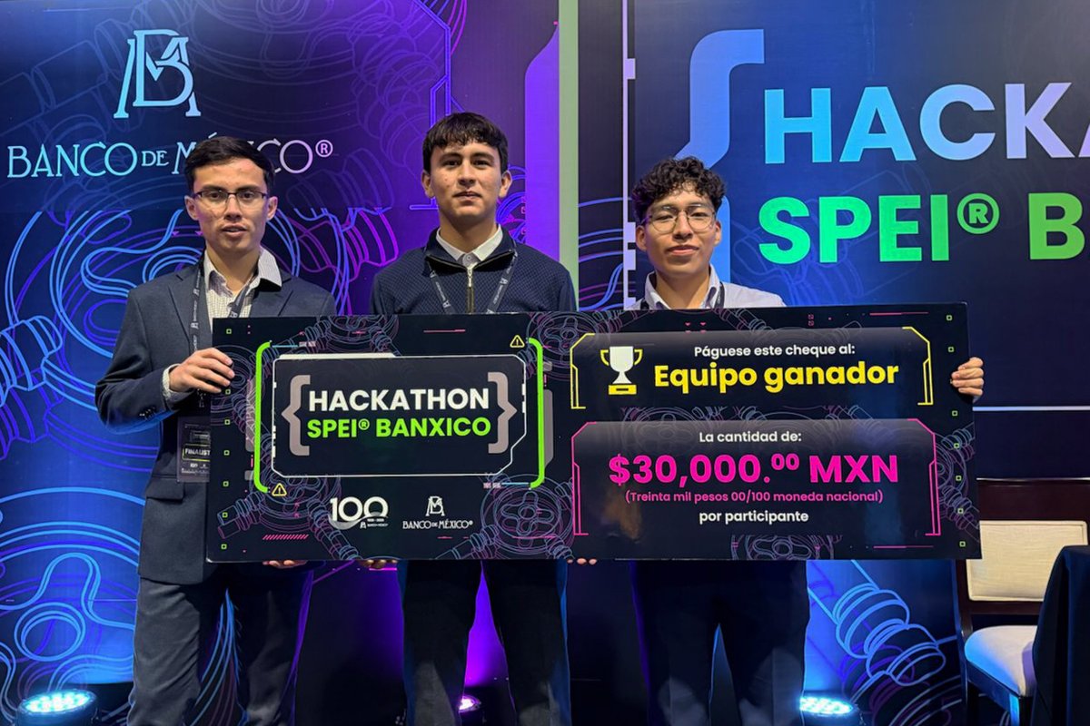 BUAPoficial's tweet image. Estudiantes de Computación de la BUAP ganan en “Hackathon SPEI® Banxico”.

Proponen una metodología para que las Pymes conozcan su huella de carbono.

ℹ️ Más información aquí: ow.ly/nhAX50Xso3R

#BoletínBUAP #BUAP #OrgulloBUAP #EstudiantesBUAP