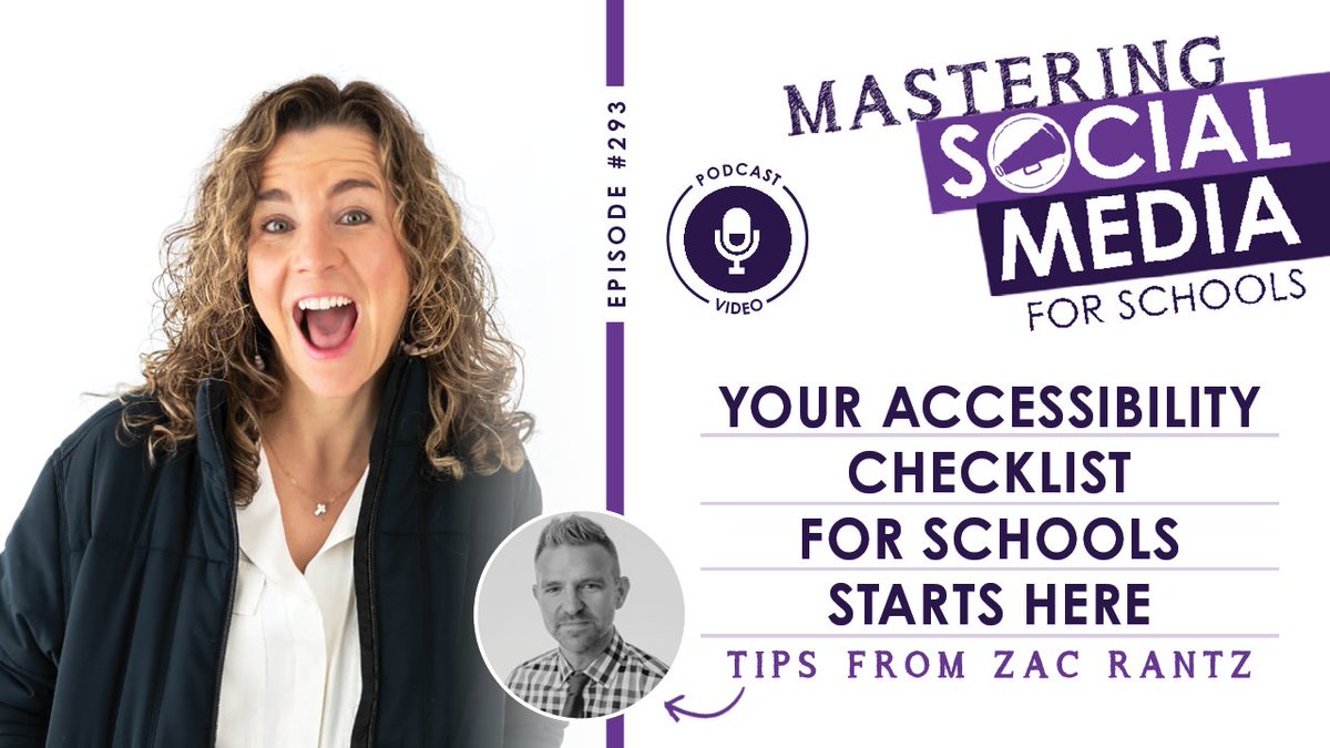 Accessibility is top of mind for schools, and upcoming regulations are pushing needed changes!

Tune into this week's podcast for an important overview with <a href="/zacrantz/">Zac Rantz</a> from <a href="/nixaschools/">Nixa Public Schools</a>.

Accessibility is about making #SchoolPR better for everyone: socialschool4edu.com/podcast/293/