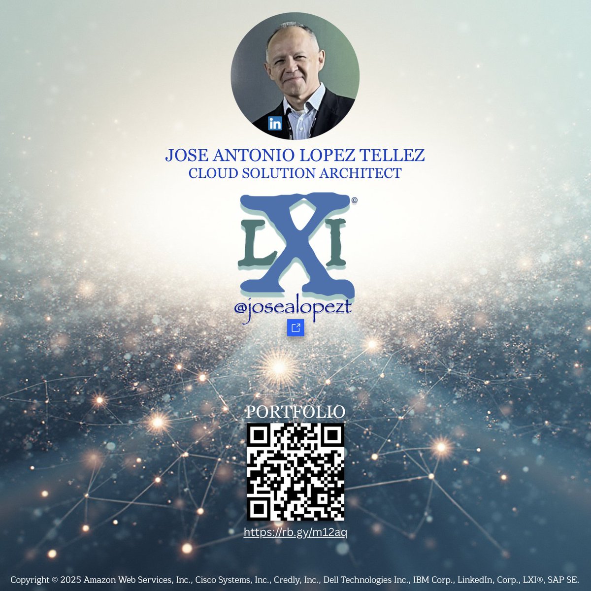 josealopezt's tweet image. Portfolio: rb.gy/m12aq &amp;amp; Credentials: rb.gy/9yv2z
@Dell @IBM @Cisco @awscloud @Lenovo @HuaweiEnt  @credly #DellTechnologies #IBM #SAP #amazonwebservices #Lenovo #Huawei #Credly #cisco